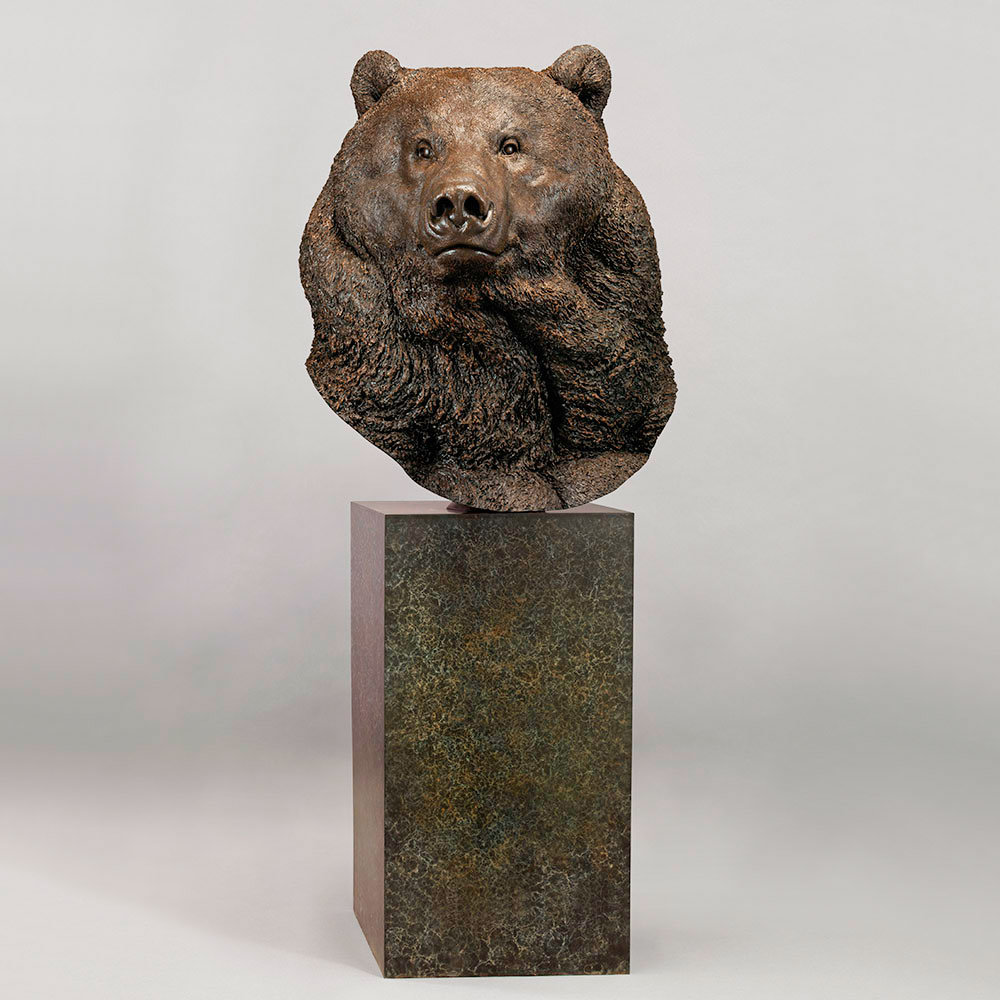 Kodiak Brown Bear (Indomitable - Head Study) by Nick Bibby