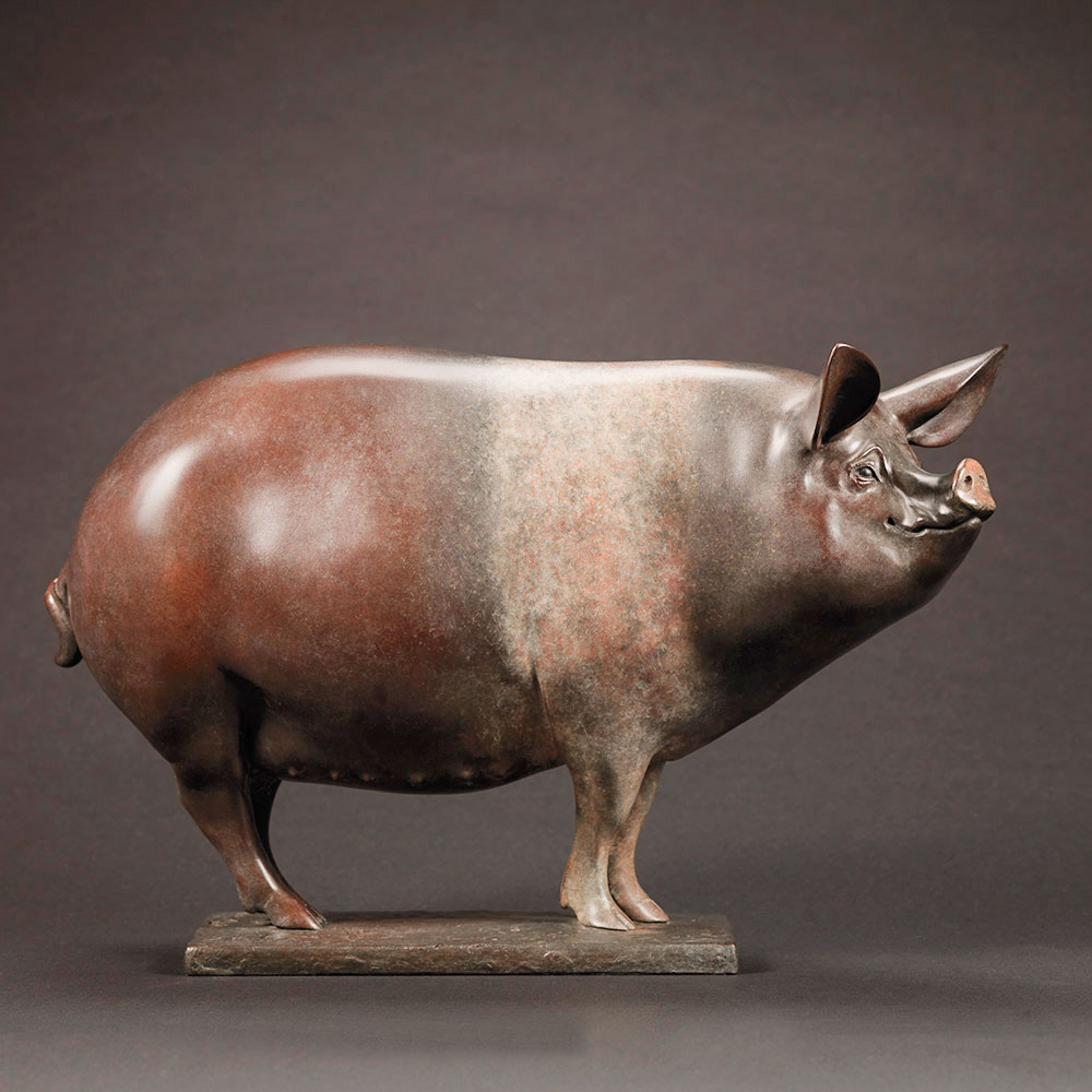 Saddleback Pig (Happy Sow) by Nick Bibby