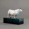 White Park Bull (Ash Nik-Nak - Miniature, Bronze) by Nick Bibby