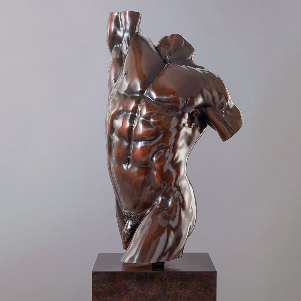 Apollo (Heroic Male Torso Sculpture) - Bronze, by Nick Bibby
